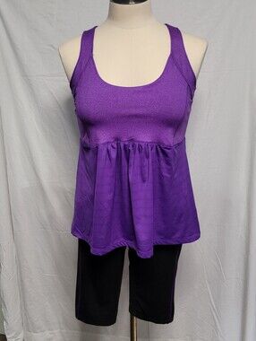 Old Navy Active Purple Women's Racerback Babydoll Tank Top & Shorts